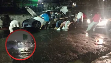 Tras lluvia se registra desbordamiento de Río Hondo y un socavón en Naucalpan [VIDEO]