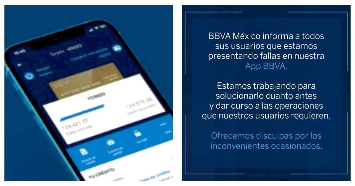 BBVA presenta fallas.