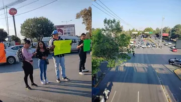 Dueños de Barberías protestan en la Avenida López Portillo por Operativo de la Fiscalía