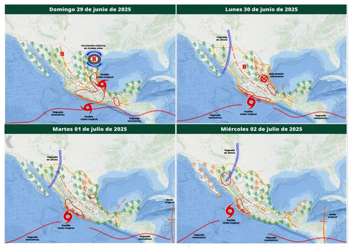 Se forma depresión tropical Seis-E, prevén se intensifique a tormenta tropical “Flossie”