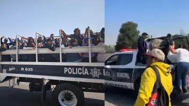 Policías de Ecatepec trasladan a ciudadanos