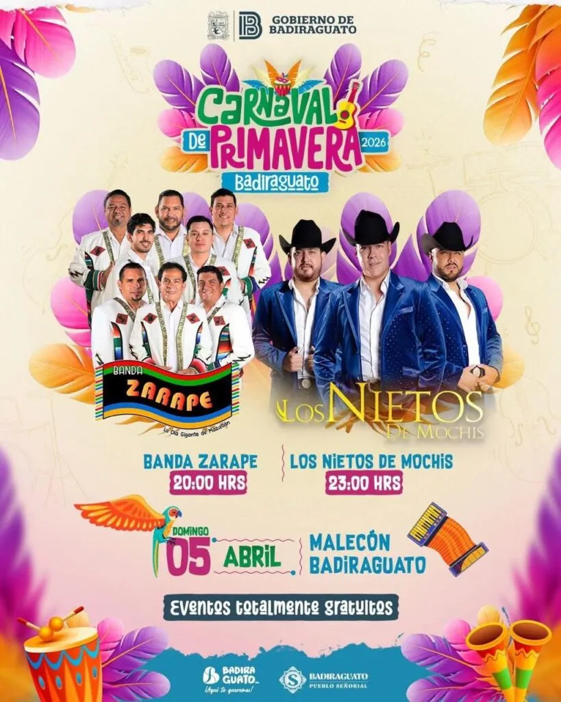 ¡Visita Badiraguato! Hoy inicia su gran Carnaval de Primavera 2026