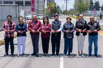 Delfina Gómez y Ricardo Moreno inauguran obras viales en zona industrial de Toluca
