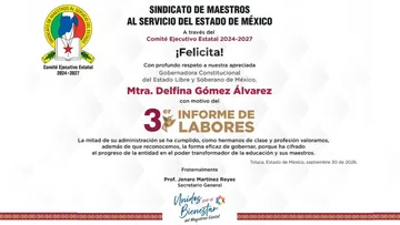 SMSEM reconoce administración de Delfina Gómez rumbo al Tercer Informe