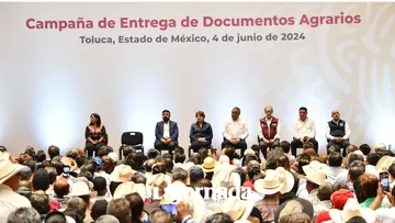 Tras 30 años de retraso, la entrega de documentos agrarios avanza en Edomex: Delfina Gómez