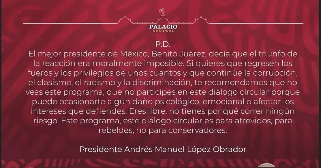 AMLO acatará orden del INE y retirará la posdata