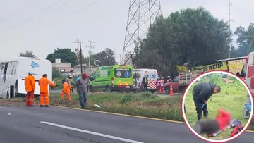 Autobús teotihuacano se accidenta en la México-Piramides; hay varios lesionados