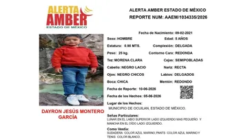 Alerta Amber: Se busca a Dayron Jesús Montero García, desaparecido en Ocuilan