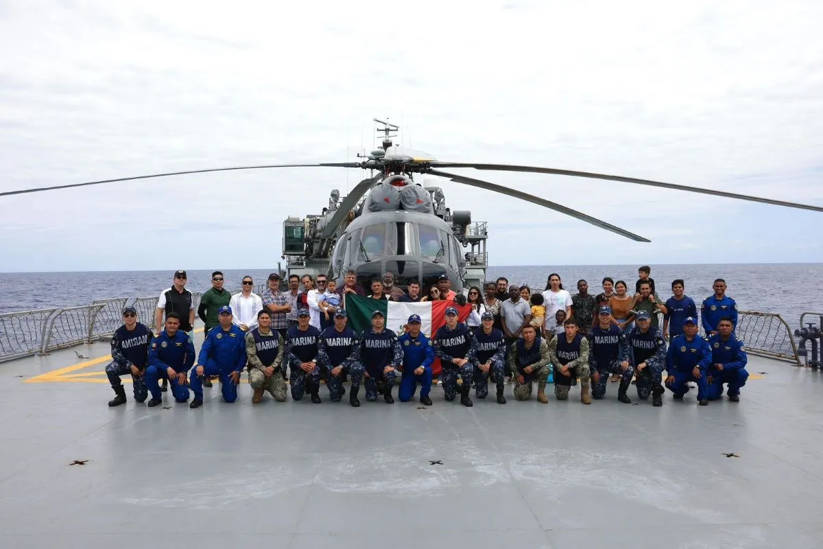 La canciller, durante la rueda de prensa en Palacio Nacional, comentó que realizaron una encuesta entre la comunidad mexicana que residía en Haití para determinar su repatriación. Foto: Captura