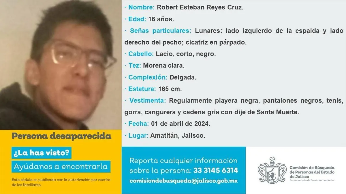 Robert habría salido en marzo del 2024 con destino a Jalisco.