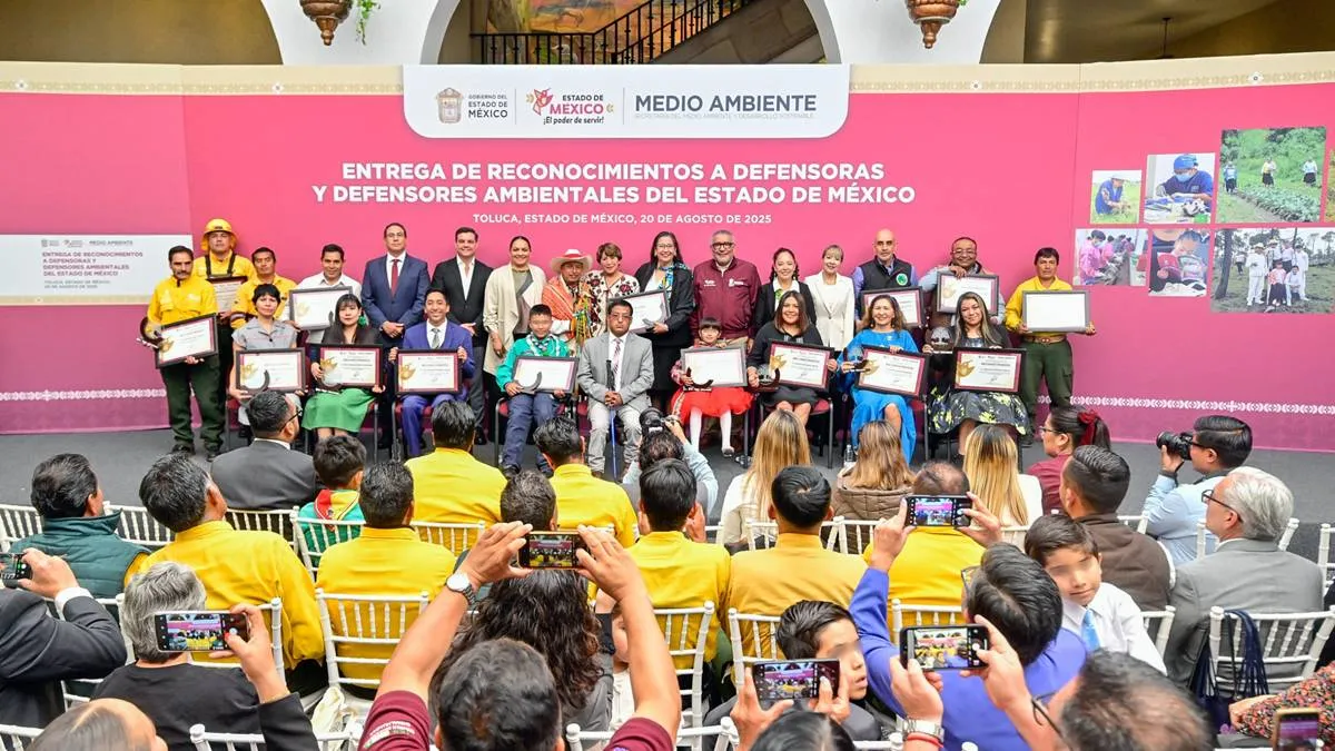 Delfina Gómez honra a los defensores ambientalistas de la entidad