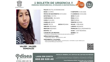 Alerta Odisea: Se busca a Valery Valdés González; desapareció en San Mateo Atenco