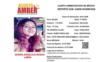 Alerta Amber: Se busca a Vannia Angélica Rosas Limón; desapareció en Ixtapaluca