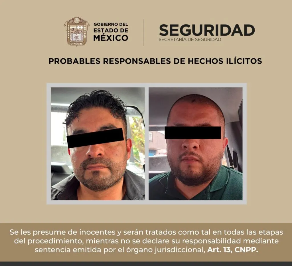 Detienen a dos hombres por portación de arma en Edomex