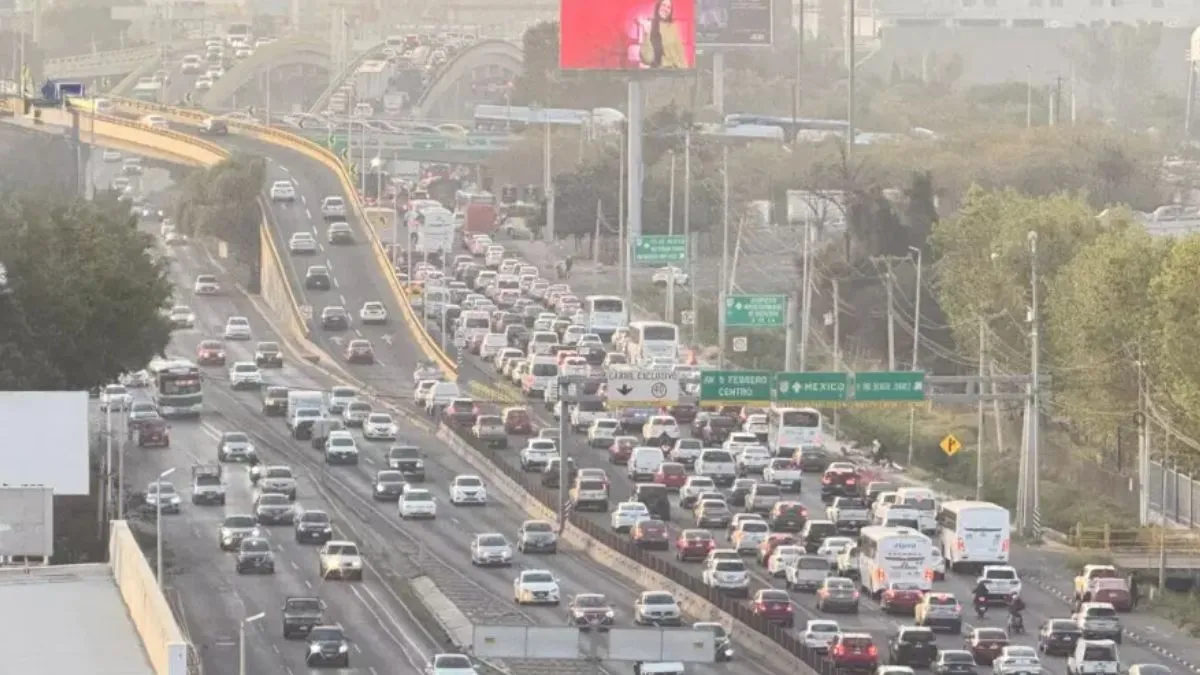 Marcha en la México-Querétaro por habitantes de Tepeji del Río, Hidalgo