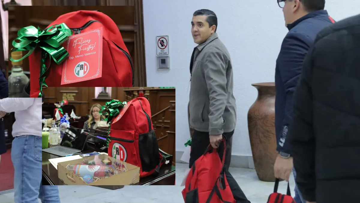 Diputado regala caguamas en el Congreso de Michoacán