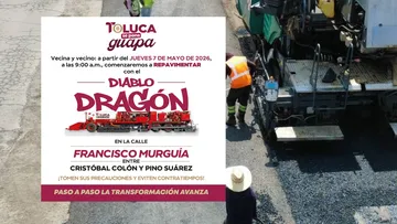 Arrancan obras de pavimentación en la calle Francisco Murguía en Toluca