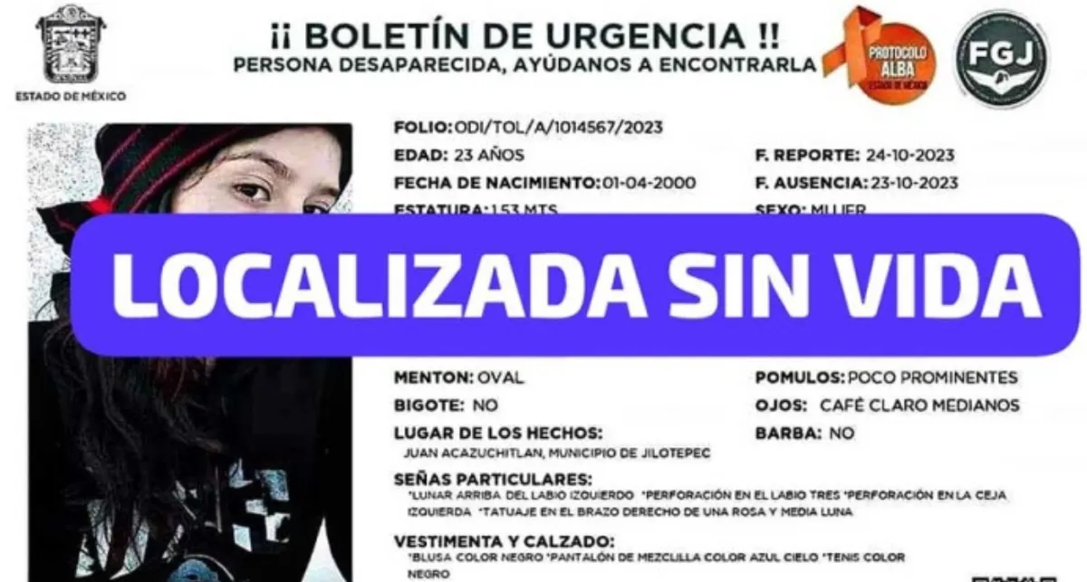 Jilotepec: Encuentran a Wendy “N” sin vida en presa
