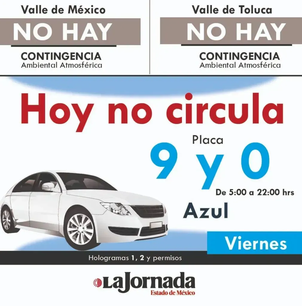 Hoy No Circula Viernes: ¿Qué autos no circulan este 20 de marzo?