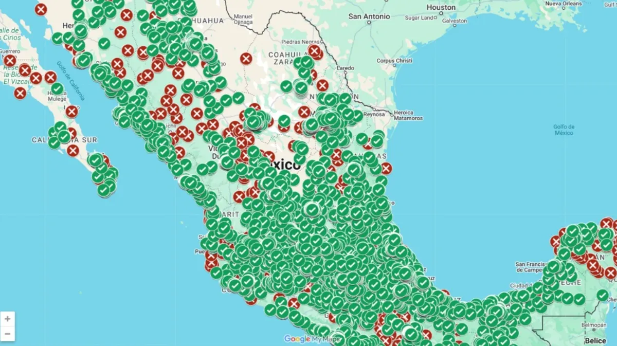 Mapa de Profeco para saber que gasolinera vende a menor precio