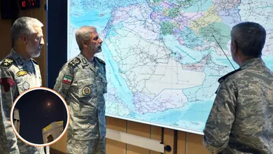 Misiles lanzados por Irán impactaron bases militares de EU en Qatar e Irak.