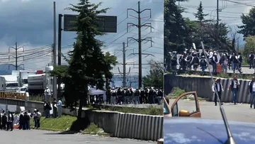 México-Toluca bloqueada por manifestación hoy 19 de agosto
