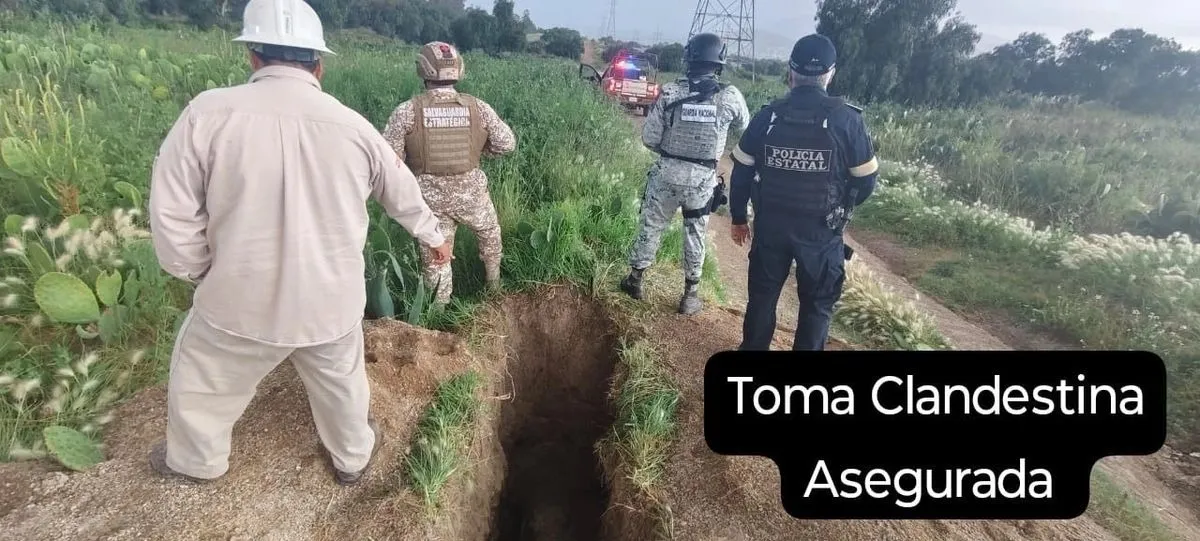 Localizan toma clandestina de combustible en Axapusco