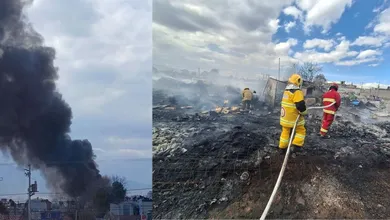 Bomberos sofocan incendio en fábrica de San Antonio La Isla