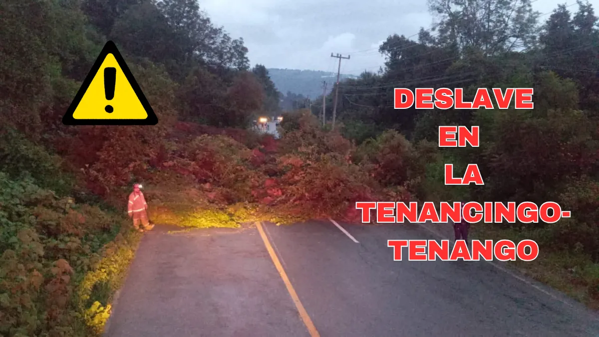 Cerrada carretera Tenancingo Tenango por deslave [VIDEO]