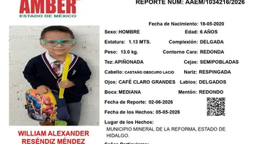 Alerta Amber: Se busca a William Alexander Reséndiz Méndez
