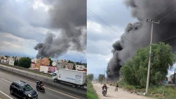Incendio consume tubos en Tultepec