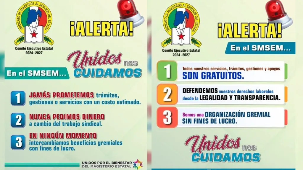SMSEM hace llamado a sus agremiados a estar alerta ante intentos de extorsión por supuestos trámites sindicales
