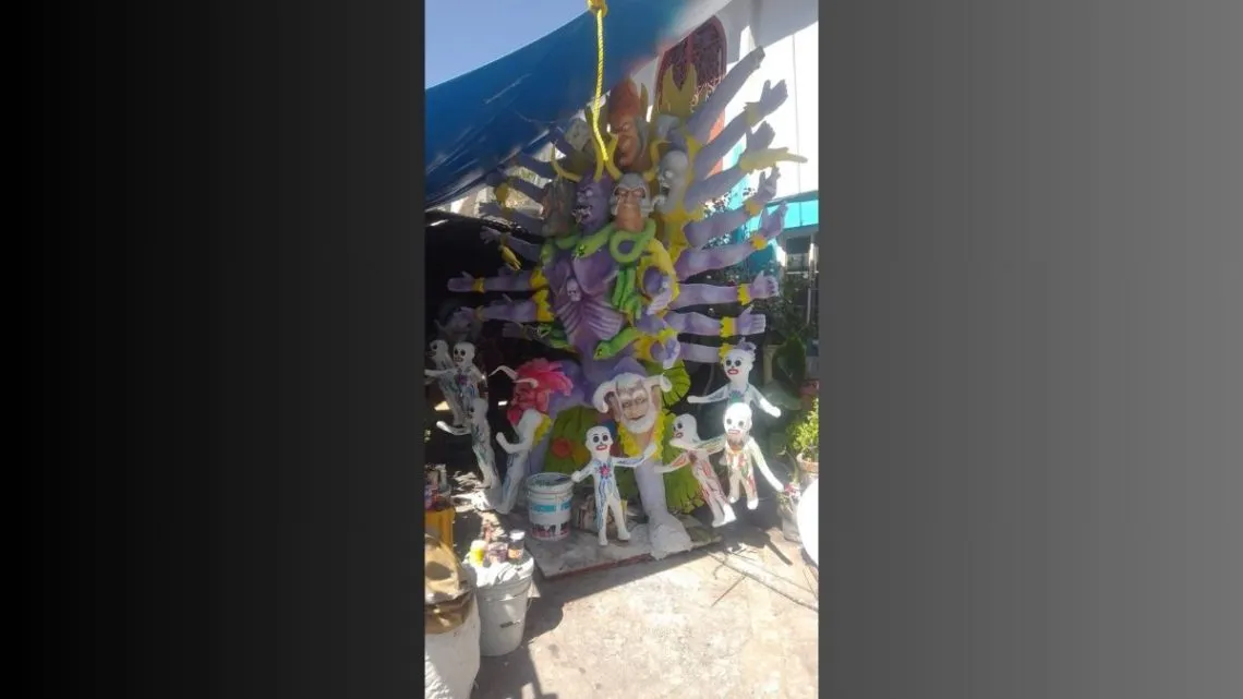 Chimalhuacán: Cartoneros crean “El recolector de almas” para concurso de Judas