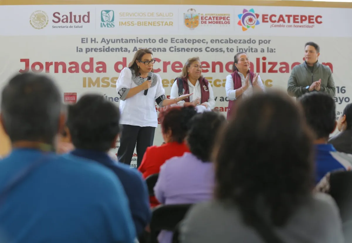 Azucena Cisneros invita a Ecatepec a acceder a salud gratuita con IMSS-bienestar