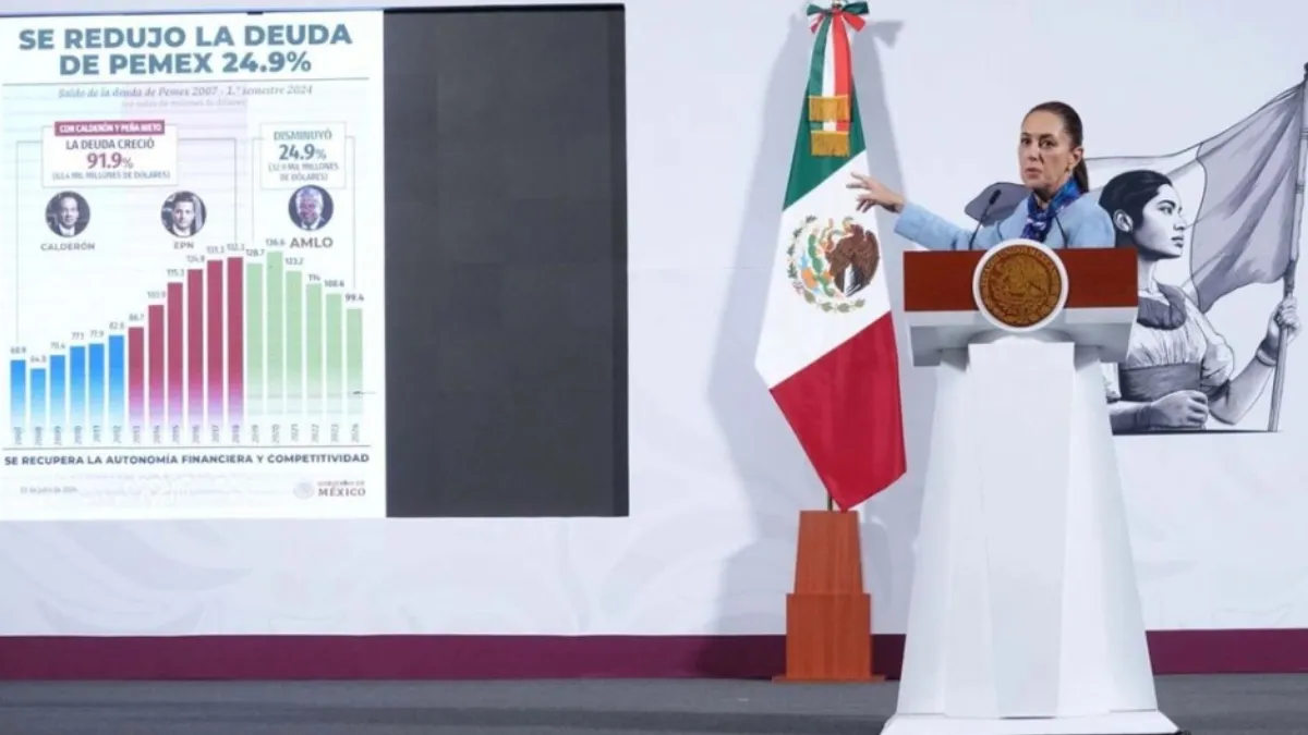Claudia Sheinbaum desde Palacio Nacional habla sobre la aprobación de leyes secundarias energéticas.