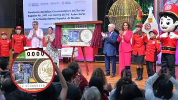 Lotería Nacional conmemora con billete a la Escuela Normal Superior de México por su 90 Aniversario