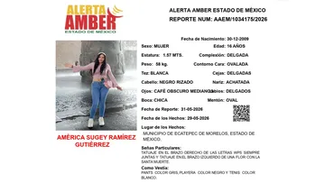 Alerta Amber: Se busca a América Sugey Ramírez Gutiérrez, desaparecida en Ecatepec
