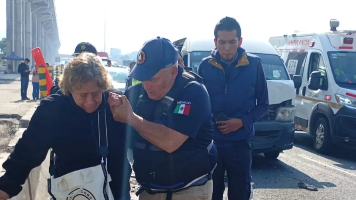 Choque en autopista México-Puebla deja seis lesionados