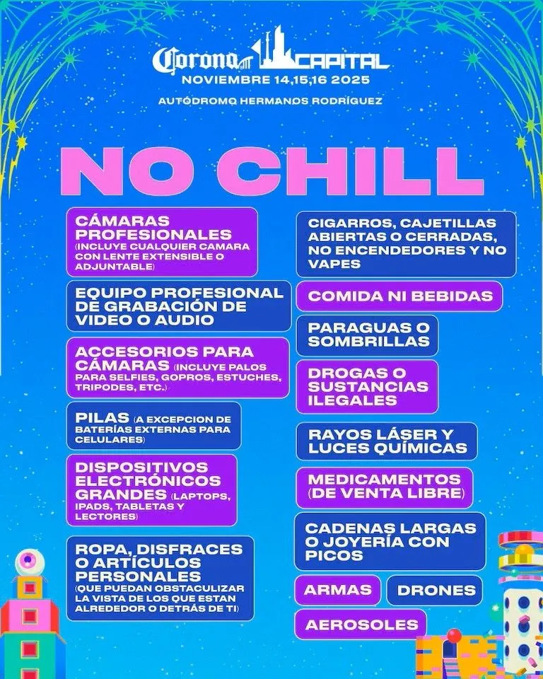 Corona Capital 2025: ¿Cómo llegar y qué sí o no puedes llevar?