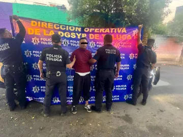 Detienen a motorratón tras asalto a repartidor en Toluca