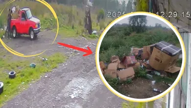 Trabajadores de bar son captados en VIDEO tirando basura en Cuautitlán Izcalli
