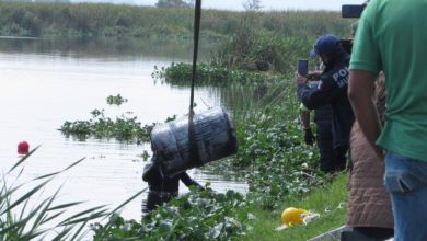 Encuentran cuerpo e un tambo en el Río Lerma