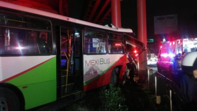 accidente de mexibús deja 10 heridos