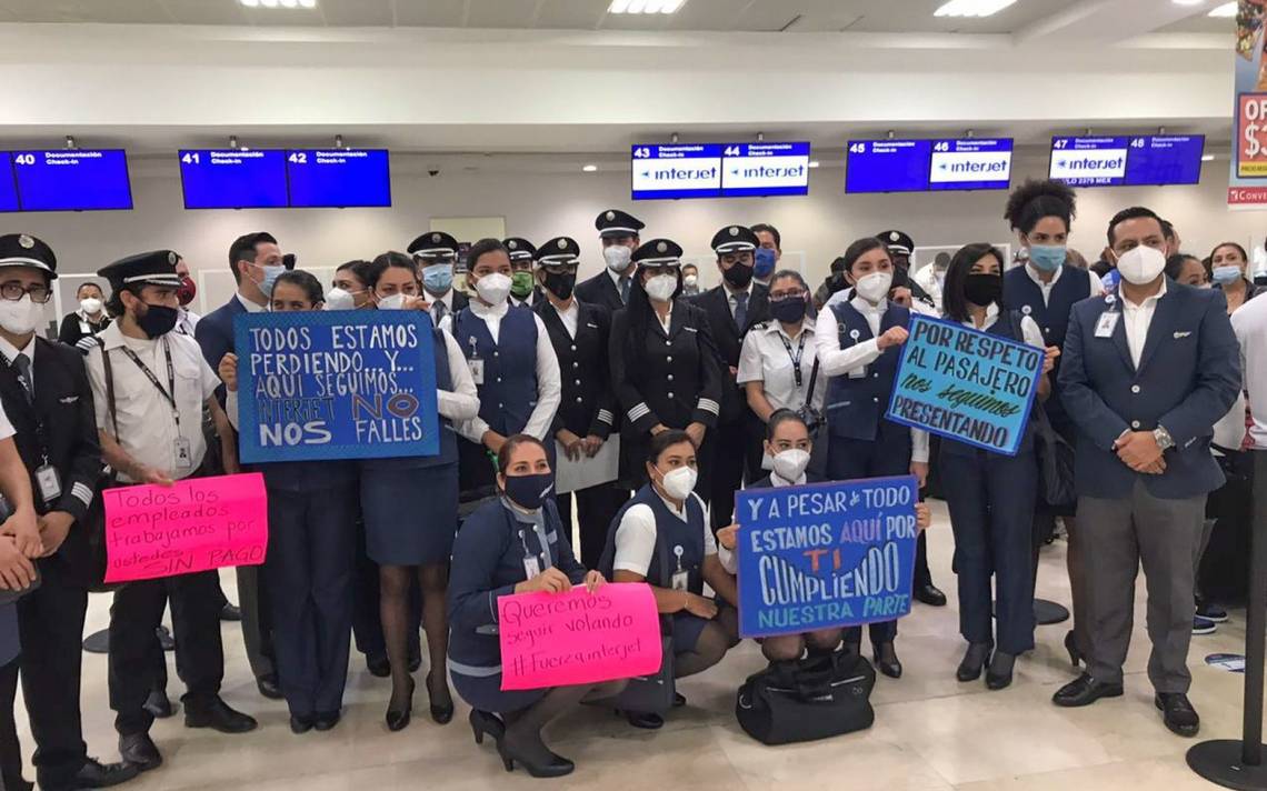 Trabajadores de Interjet se van a huelga por falta de pago