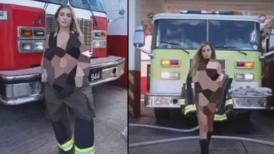 Playmate en sede de Bomberos de Cancún