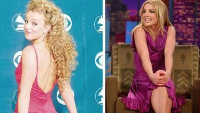 Britney Spears en dos momentos de su vida. Foto Afp