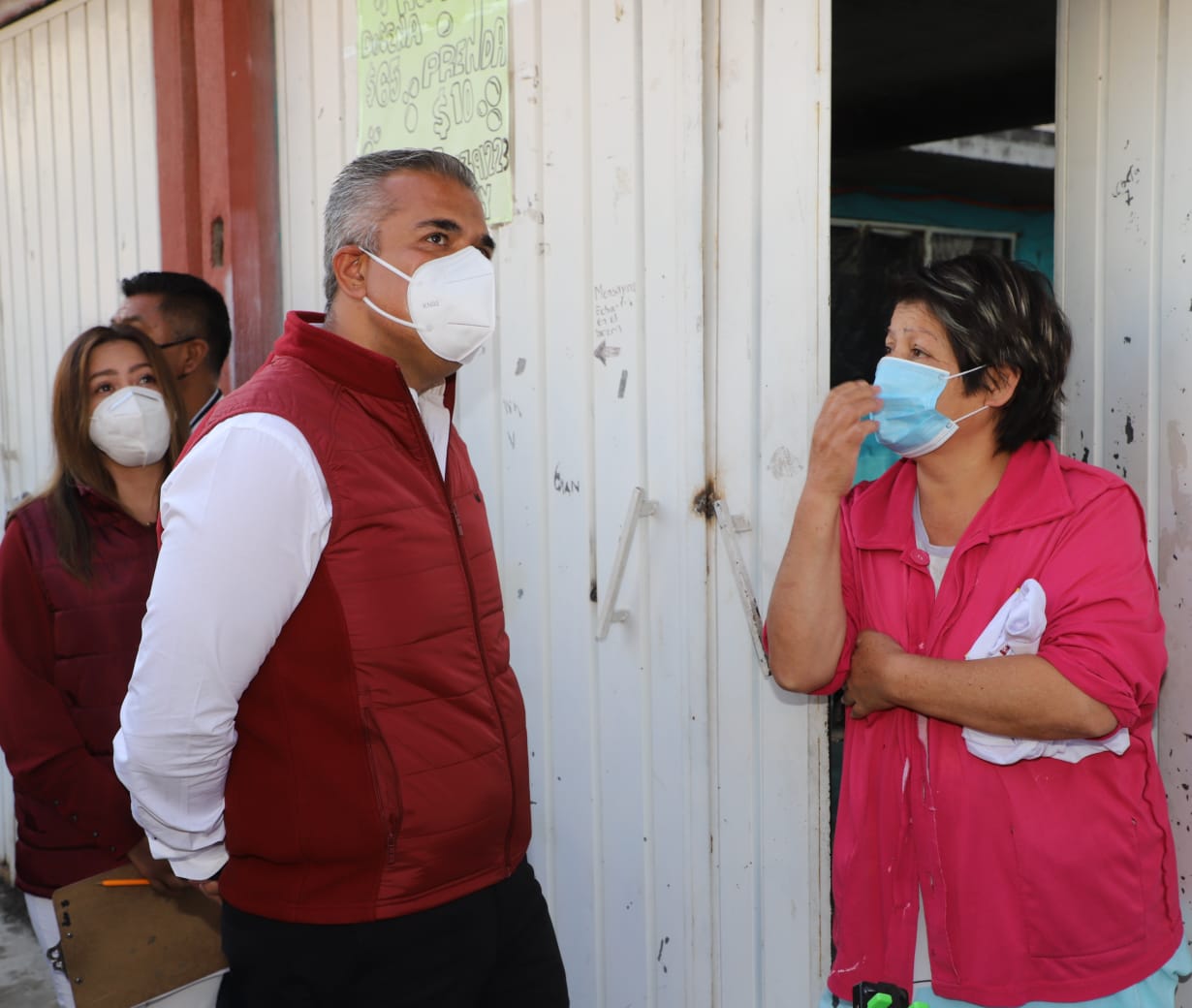 En gira de trabajo, Fernando Vilchis Contreras, candidato a la alcaldía de Ecatepec