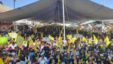 Militantes llegando a los eventos públicos