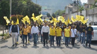 El liderazgo de Omar Ortega fue reconocido por cada uno de los candidatos, así como por militantes