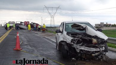 Uno de los vehículos siniestrados tras el accidente